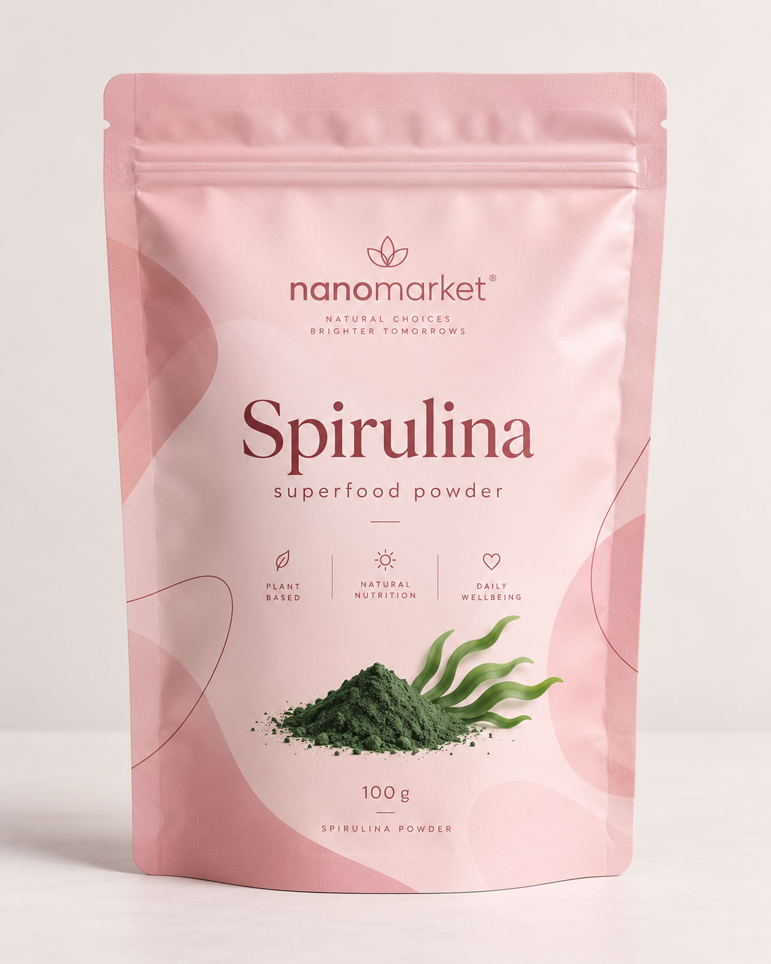 Упаковка спіруліни в порошку nonomarket, 100 г